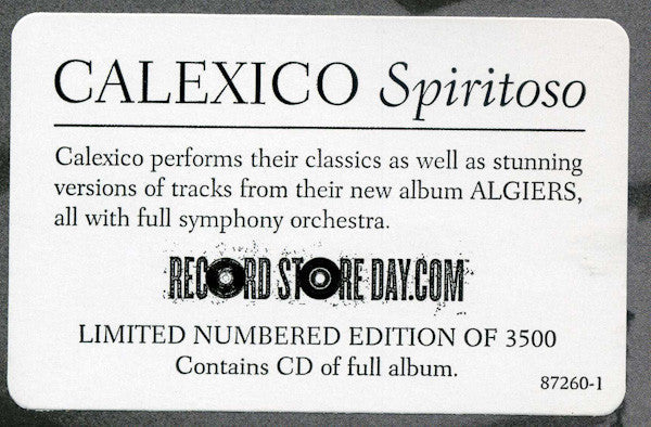 Calexico - Spiritoso | Mint (M) Mint (M)-