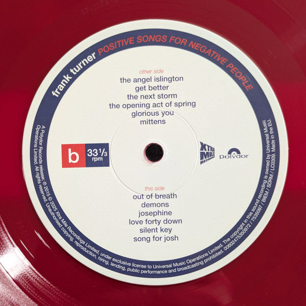 Frank Turner - Positive Songs For Negative People (2025 RSD 2xVINYL) | Mint (M) Mint (M)-