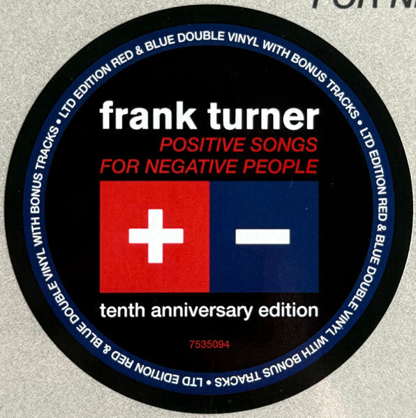 Frank Turner - Positive Songs For Negative People (2025 RSD 2xVINYL) | Mint (M) Mint (M)-