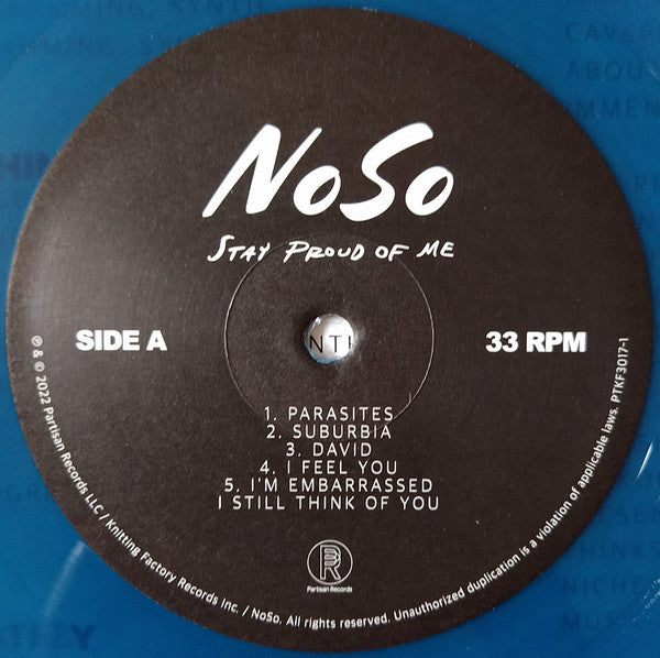 NoSo - Stay Proud Of Me (COLOR VINYL)*DISCOUNTED* | Mint (M) Mint (M)-