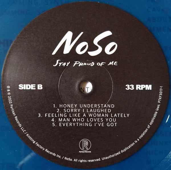 NoSo - Stay Proud Of Me (COLOR VINYL)*DISCOUNTED* | Mint (M) Mint (M)-