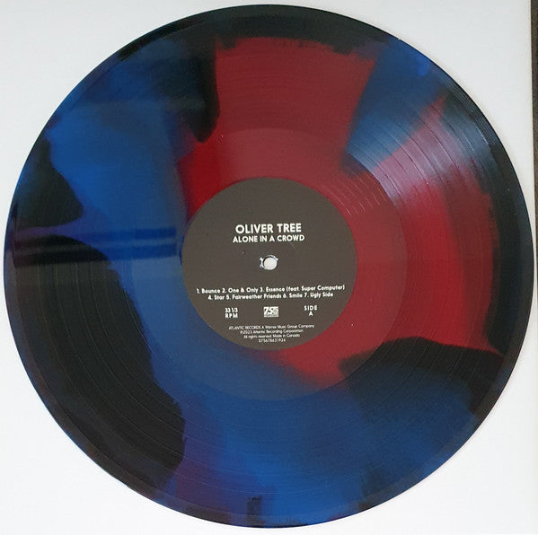 Oliver Tree - Alone In A Crowd (RED BLUE BLACK TRI-COLOR VINYL LP Atlantic 075678631924) |-