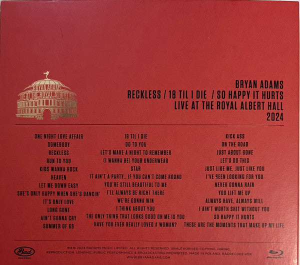 Bryan Adams - Live At The Royal Albert Hall 2024 (VINYL BOX) | Mint (M) Mint (M)-