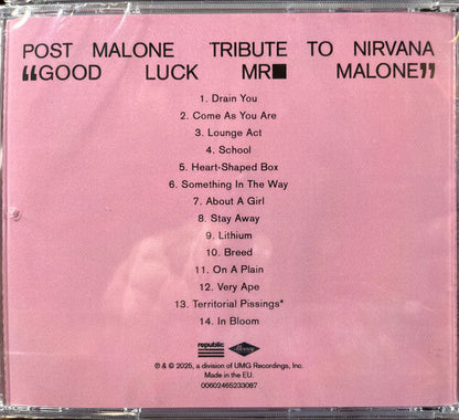 Post Malone - Nirvana Tribute (UNOFFICIAL CD) | Mint (M) Mint (M)-