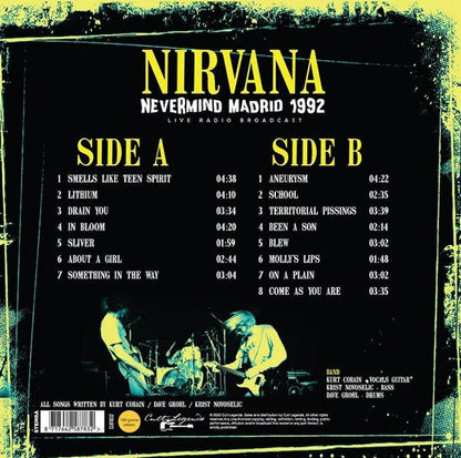 Nevermind Madrid 1992 (Live Radio Broadcast)(VINYL) | Mint (M) Mint (M)-