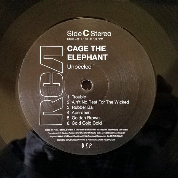 Cage The Elephant - Unpeeled (140 GRAM VINYL) | Mint (M) Mint (M)-