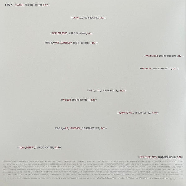 Kings Of Leon - Only By The Night (IMPORT / 180g VINYL) | Mint (M) Mint (M)-
