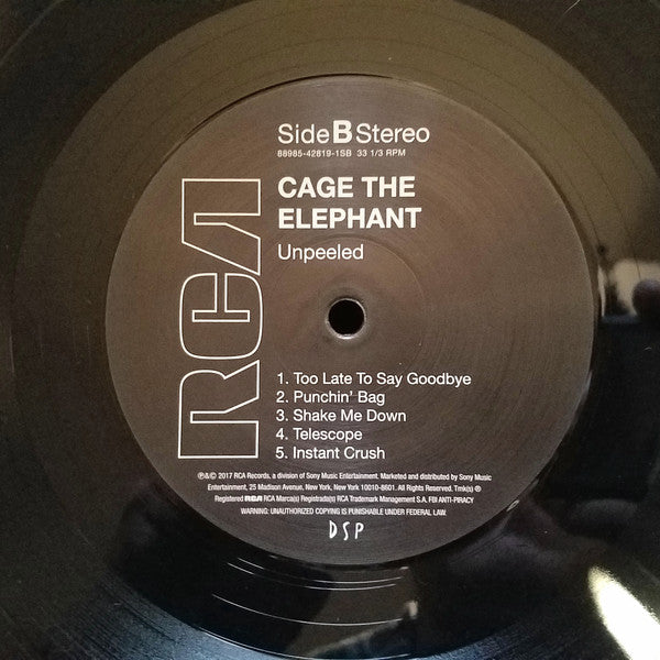 Cage The Elephant - Unpeeled (140 GRAM VINYL) | Mint (M) Mint (M)-