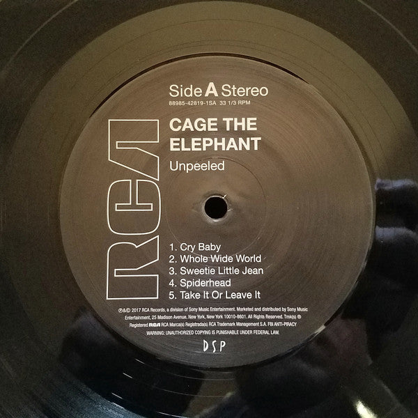 Cage The Elephant - Unpeeled (140 GRAM VINYL) | Mint (M) Mint (M)-