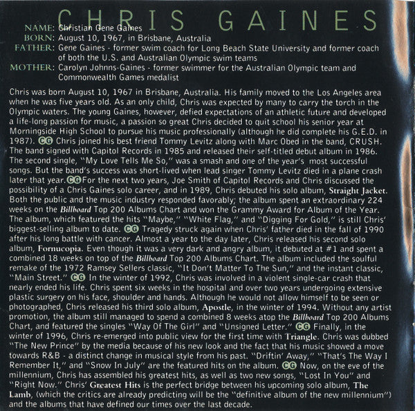 Chris Gaines - Greatest Hits / Garth Brooks In... The Life Of Chris Gaines (CD) | Mint (M) Mint (M)-