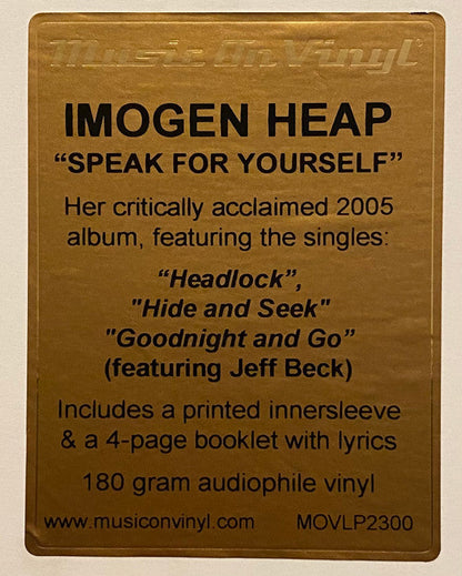 Speak For Yourself (VINYL) | Mint (M) Mint (M)-