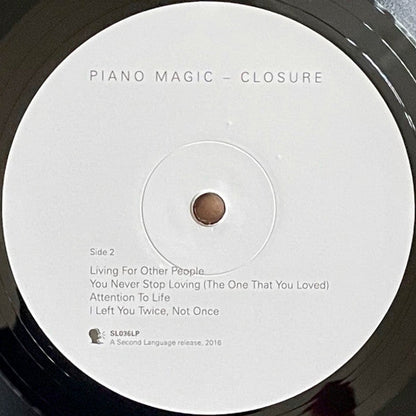 Piano Magic - Closure (VINYL)*DISCOUNTED* | Mint (M) Mint (M)-