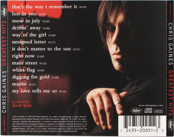 Chris Gaines - Greatest Hits / Garth Brooks In... The Life Of Chris Gaines (CD) | Mint (M) Mint (M)-