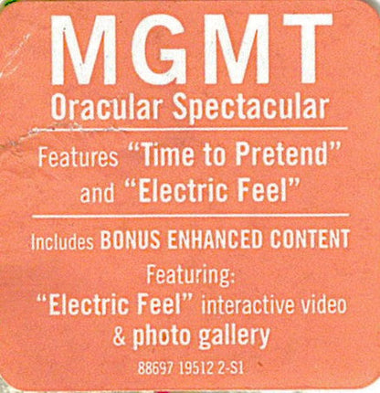 MGMT - Oracular Spectacular (CD) | Near Mint (NM) Near Mint (NM)-