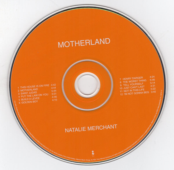 Natalie Merchant - Motherland (CD) | Near Mint (NM) Near Mint (NM)-
