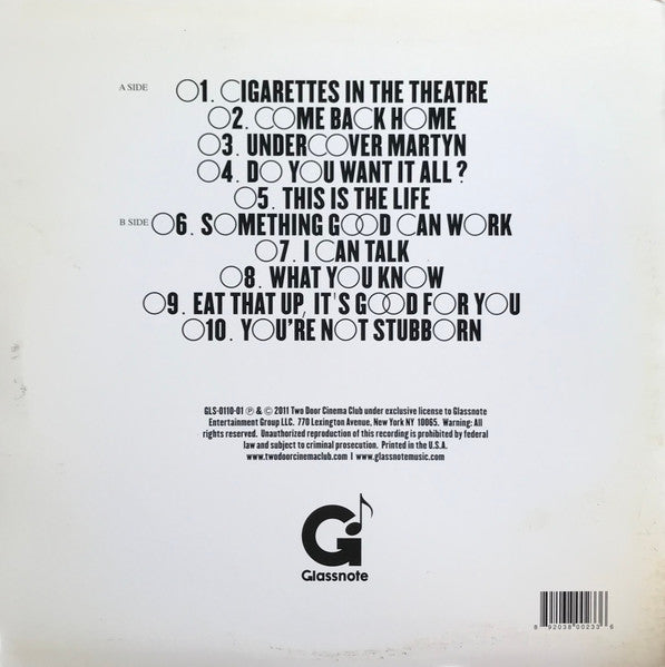 Two Door Cinema Club - Tourist History (VINYL) | Near Mint (NM or M-) Near Mint (NM)-