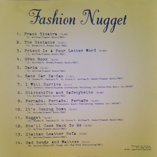 Cake - Fashion Nugget (CD) | Near Mint (NM) Near Mint (NM)-