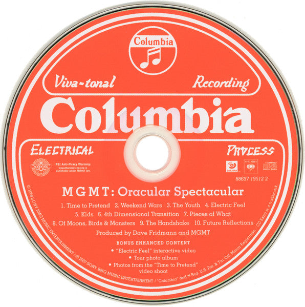 MGMT - Oracular Spectacular (CD) | Near Mint (NM) Near Mint (NM)-