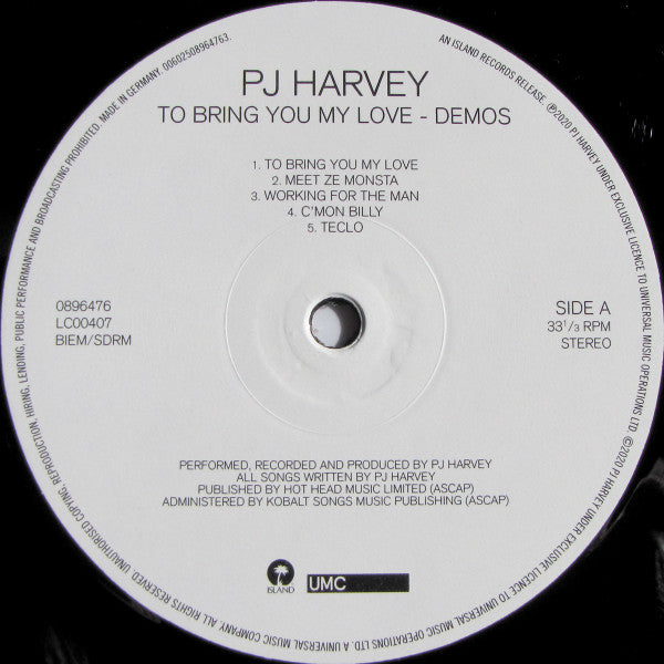 PJ Harvey - To Bring You My Love - Demos | Mint (M) Mint (M)-