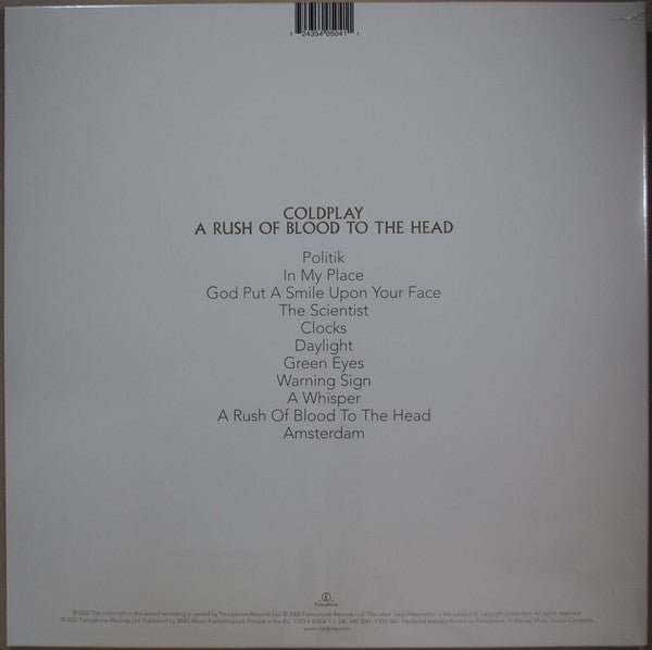 Coldplay - A Rush Of Blood To The Head (VINYL LP) | USED Near Mint (NM) Near Mint (NM)-