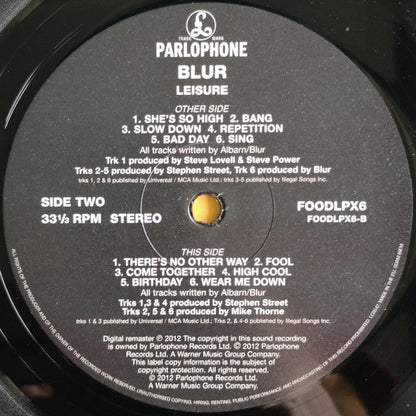 Blur - Leisure (VINYL) | Mint (M) Mint (M)-