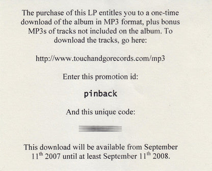 Pinback - Autumn Of The Seraphs | Mint (M) Mint (M)-