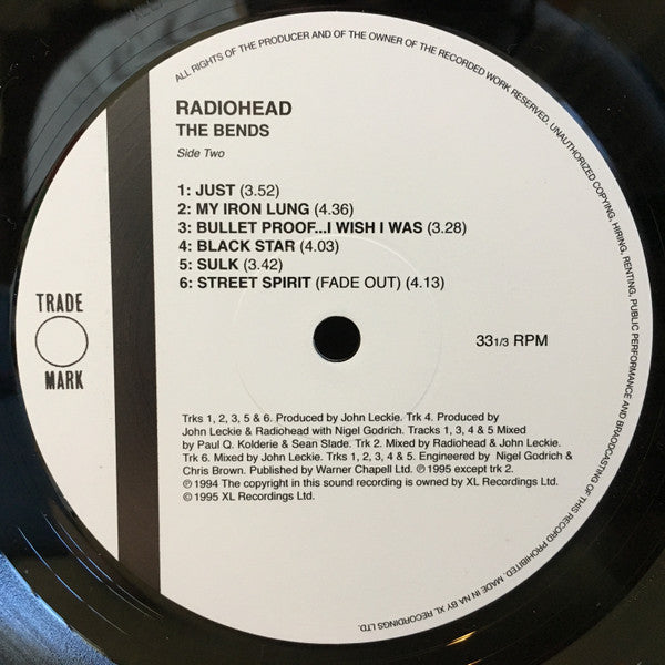 Radiohead - The Bends (VINYL) | Mint (M) Mint (M)-