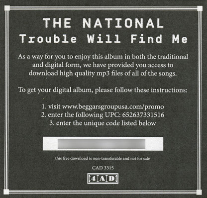 The National - Trouble Will Find Me | Mint (M) Mint (M)-