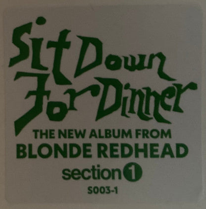 Blonde Redhead - Sit Down For Dinner (Black Vinyl) | Mint (M) Mint (M)-