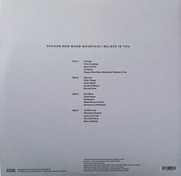 Big Thief - Dragon New Warm Mountain I Believe In You | Mint (M) Mint (M)-