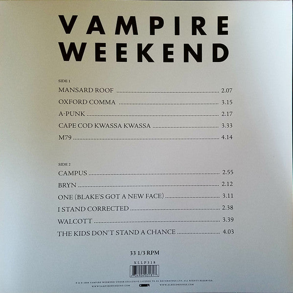 Vampire Weekend - Vampire Weekend | Mint (M) Mint (M)-