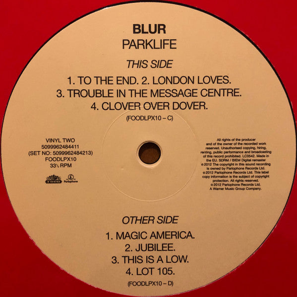 Blur - Parklife | Mint (M) Mint (M)-