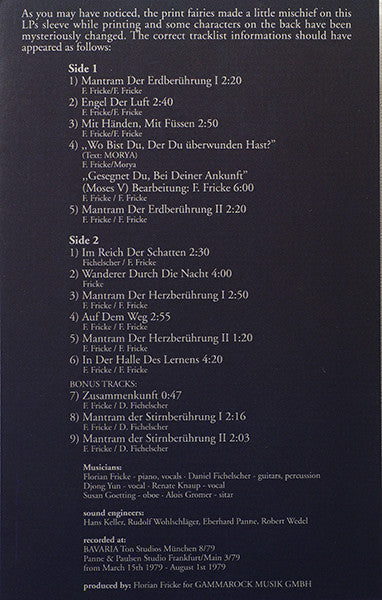 Die Nacht Der Seele - Tantric Songs | Mint (M) Mint (M)-