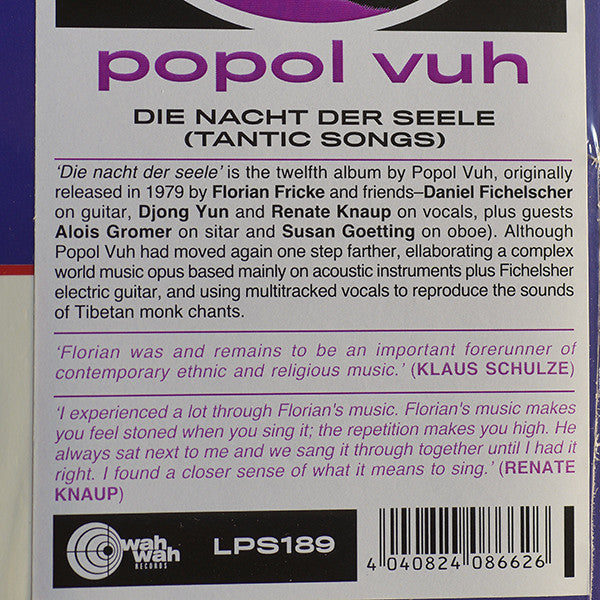 Die Nacht Der Seele - Tantric Songs | Mint (M) Mint (M)-