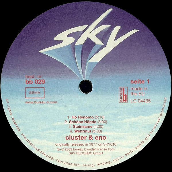Cluster - Cluster & Eno | Mint (M) Mint (M)-
