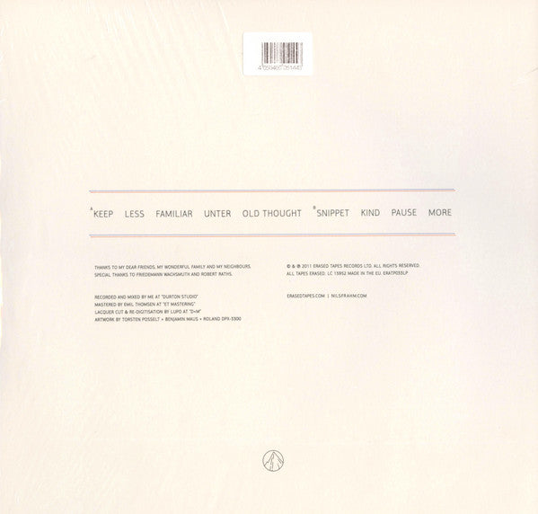 Nils Frahm - Felt (VINYL) | Mint (M) Mint (M)-