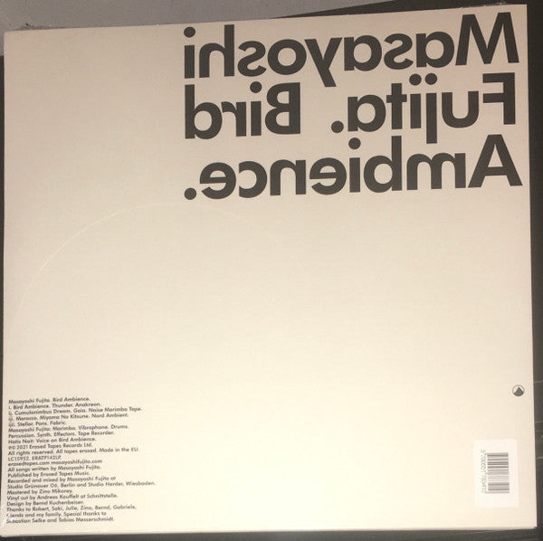 Masayoshi Fujita - Bird Ambience | Mint (M) Mint (M)-
