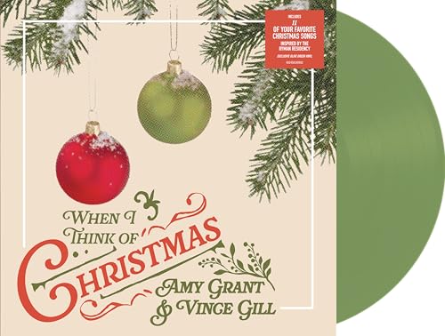 Amy Grant & Vince Gill - When I Think Of Christmas [Olive Green LP] | Mint (M) Mint (M)-