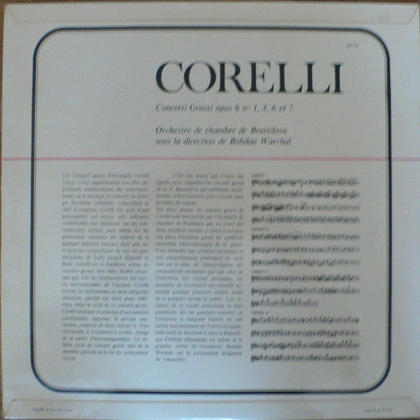 Arcangelo Corelli - Bratislava Chamber Ensemble, B - Quatre Concerti Grossi | Very Good Plus (VG+) Near Mint (NM)-