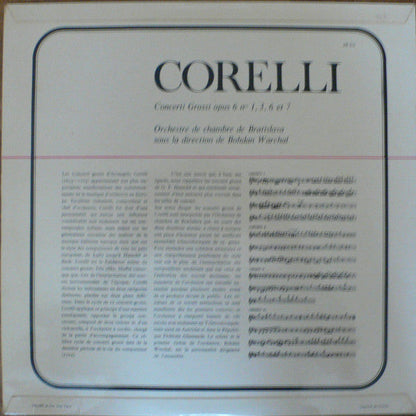Arcangelo Corelli - Bratislava Chamber Ensemble, B - Quatre Concerti Grossi | Very Good Plus (VG+) Near Mint (NM)-
