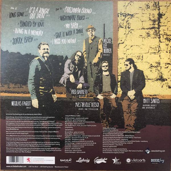 Archie Lee Hooker & The Coast to Coast Blues Band - Living In A Memory | Mint (M) Mint (M)-