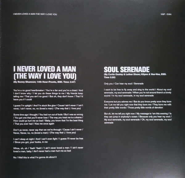 Aretha Franklin - I Never Loved A Man The Way I Love You (COLOR VMP VINYL) | Mint (M) Mint (M)-