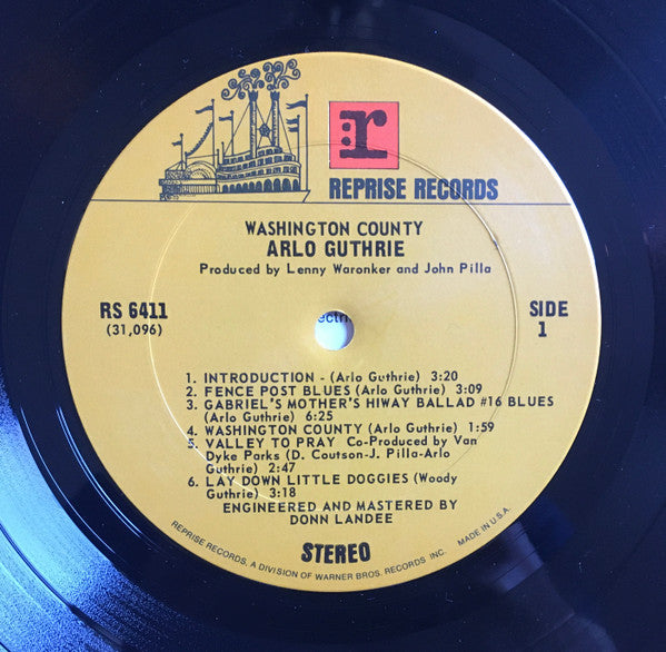 Arlo Guthrie - Washington County | Near Mint (NM) Very Good Plus (VG+)-