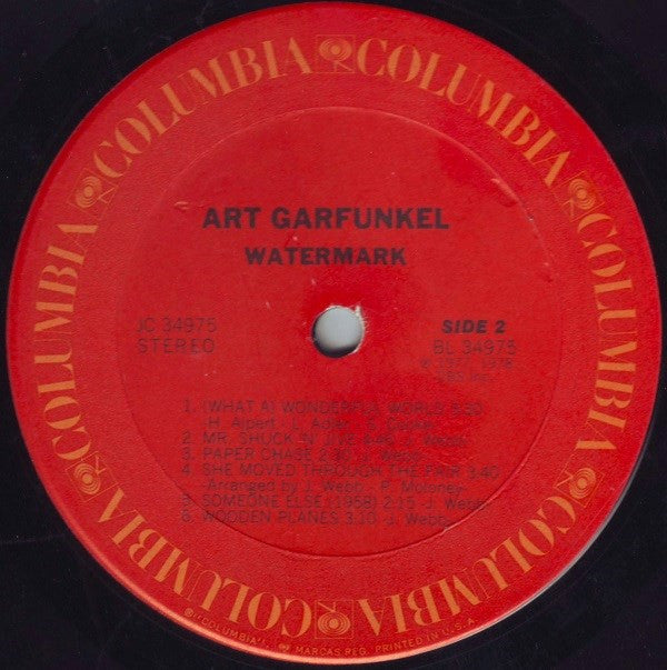 Art Garfunkel - Watermark | Very Good Plus (VG+) Very Good Plus (VG+)-