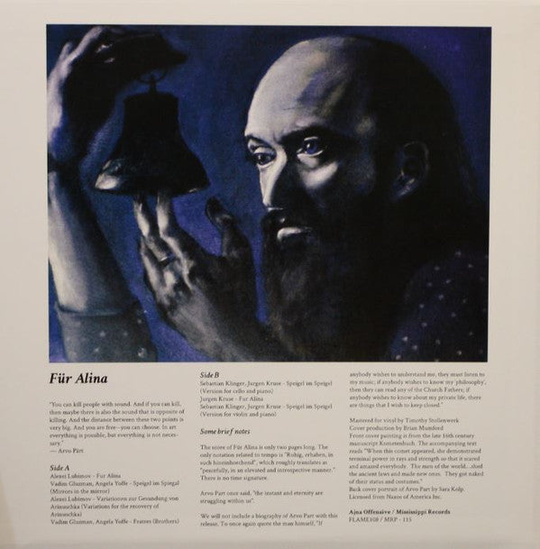 Arvo Pärt - Für Alina | Mint (M) Mint (M)-