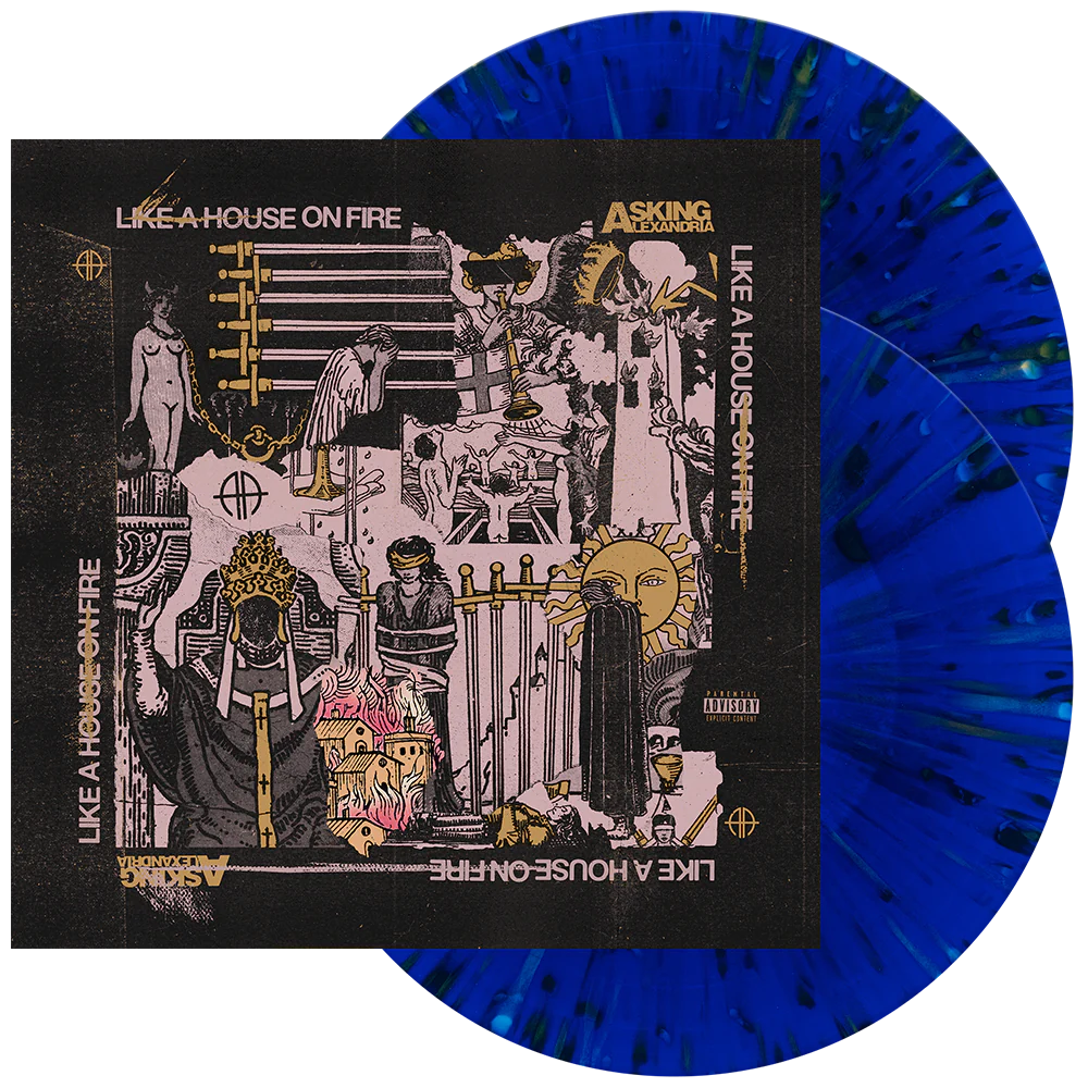 Asking Alexandria - Like A House On Fire (Indie Exclusive, Clear Vinyl, Royal Blue, Pink, Gold) (2 Lp's) | Mint (M) Mint (M)-