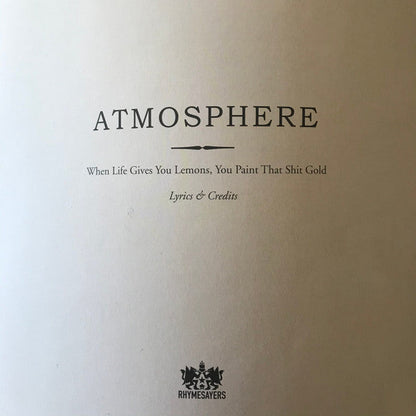 Atmosphere (2) - When Life Gives You Lemons, You Paint That Shit Gold | Mint (M) Mint (M)-