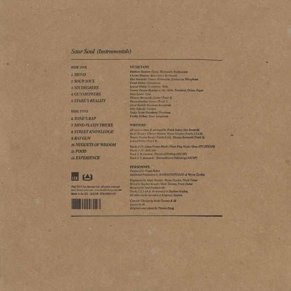 BadBadNotGood & Ghostface Killah - Sour Soul (Instrumentals) | Mint (M) Mint (M)-