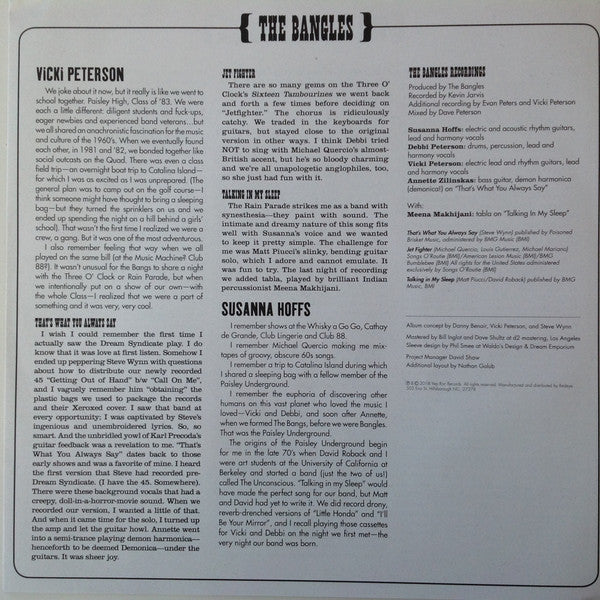 Bangles • The Three O'Clock • The Dream Syndicate - 3×4 | Mint (M) Mint (M)-