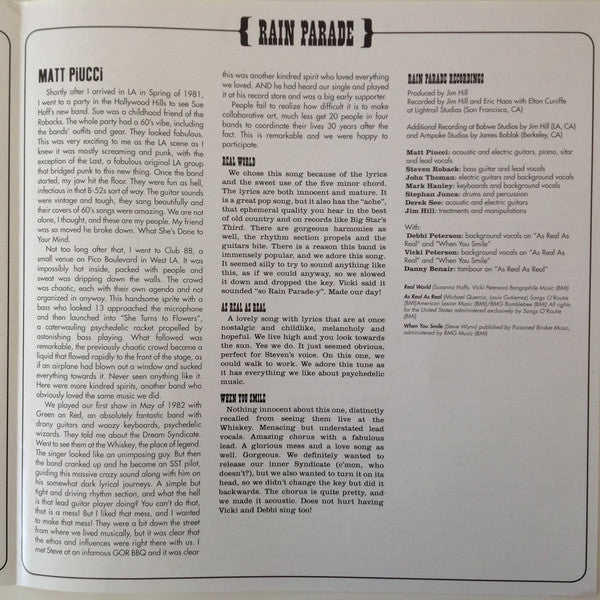 Bangles • The Three O'Clock • The Dream Syndicate - 3×4 | Mint (M) Mint (M)-